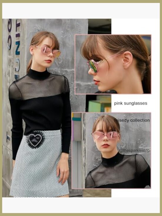 Vintage Square Polarized Sunglasses UV400 Fashion Metal Chain main image 4